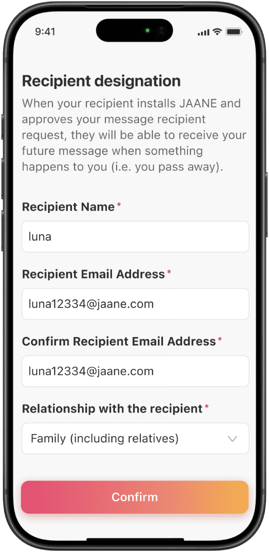 Registering a message only takes a few minutes.