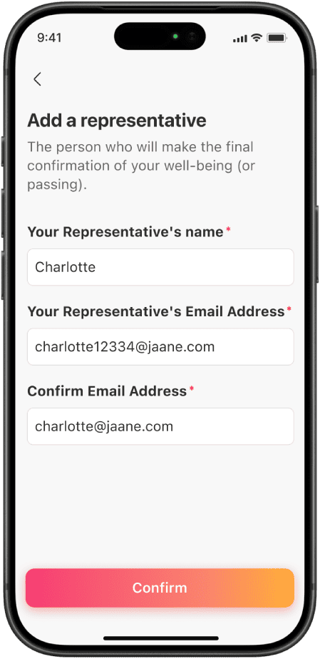 Register your Representative.