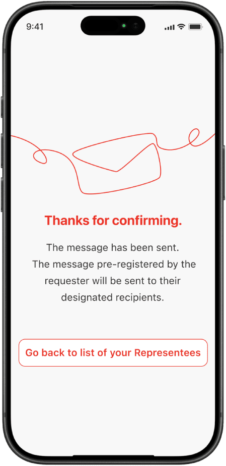 The time comes; Your messages are delivered to their recipients